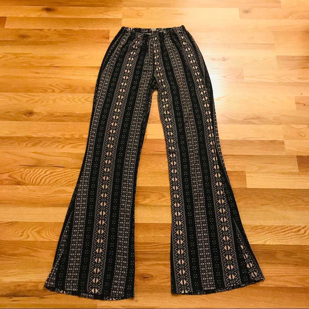 Smoothest (literally) High-waist Aztec bellbottoms